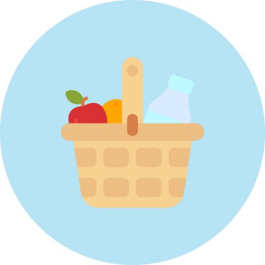 Sepet. Web simgesi basit illüstrasyon