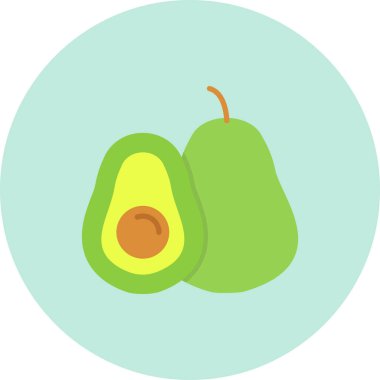 avokado düz vektör çizimi