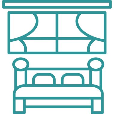 mobilya ikonu vektör illüstrasyonu