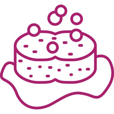 Pasta Simgesinin Vektör illüstrasyonu