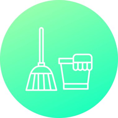Temizlik fırça simge vektör çizim