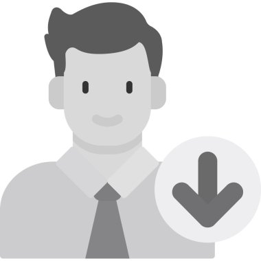 Aşağıdaki simge, vektör illüstrasyonu basit tasarım