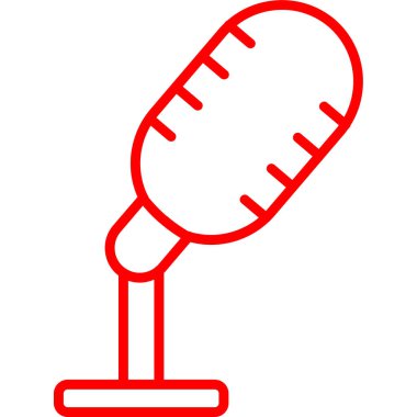 Mikrofon. Web simgesi basit illüstrasyon