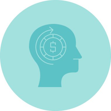 beyin ikonu vektör illüstrasyonu