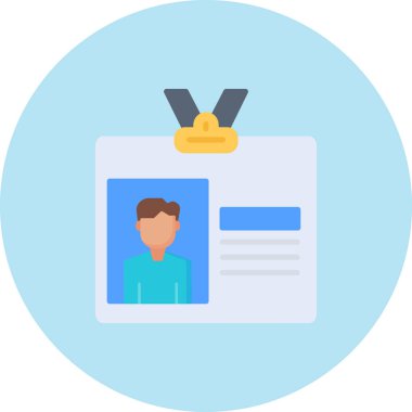 kimlik kartı vektör simgesi