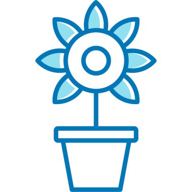 çiçek simgesi vektör illüstrasyonu