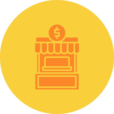 Banka binası simgesi vektör illüstrasyonu