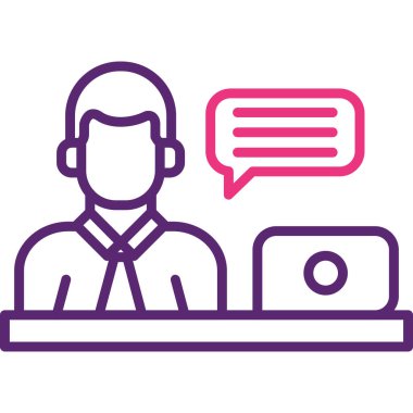 Çağrı merkezi ikon vektör illüstrasyonu