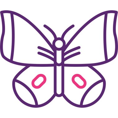 renk kelebeği uçan ikon vektör tasarımı