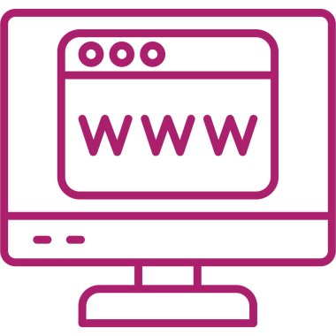 Tarayıcı internet tarayıcı simgesi ana hat biçiminde