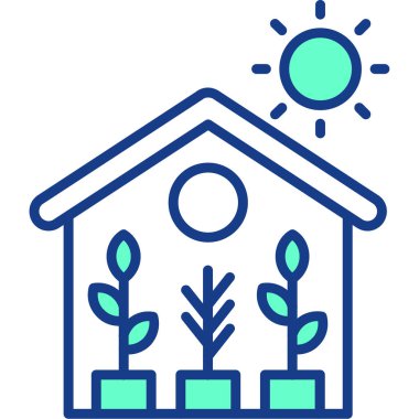 Ev. Web simgesi basit illüstrasyon