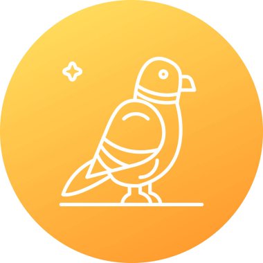 Kuş simgesinin vektör illüstrasyonu