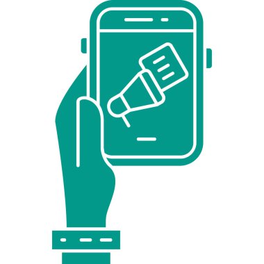 Cep telefonu simgesi vektör çizimi olan akıllı telefon