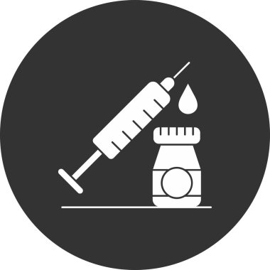 Aşı şişesi ikonu. Aşı Aşısı simgesi.