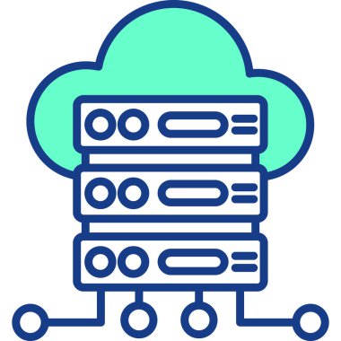 Bulut Sunucusu. Basit illüstrasyon