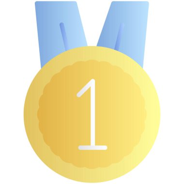 Madalya simgesi, karikatür tarzı.