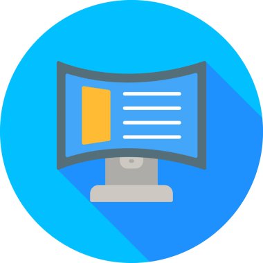 Bilgisayar. Web simgesi basit illüstrasyon