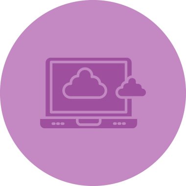 Bulut simgesi vektör illüstrasyonu