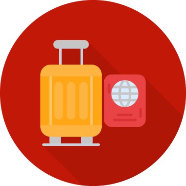 seyahat düz vektör simgesi