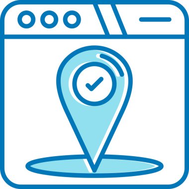 konum haritası gezinme simgesi - taslak biçimi