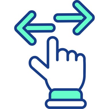 parmak jest simgesi ile doldurulmuş dış hat biçimi