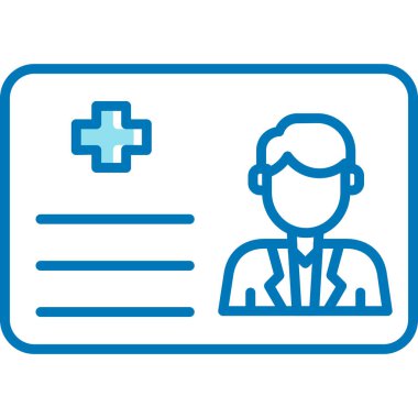 Tıbbi doktor simgesi, vektör illüstrasyonu