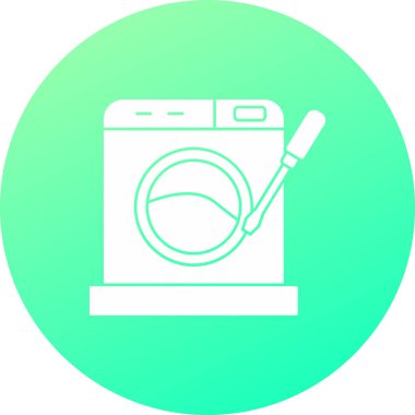Vektör çamaşır makinesi simgesini