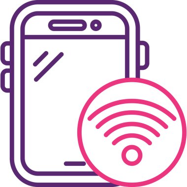 Wifi simgesi, vektör illüstrasyonu