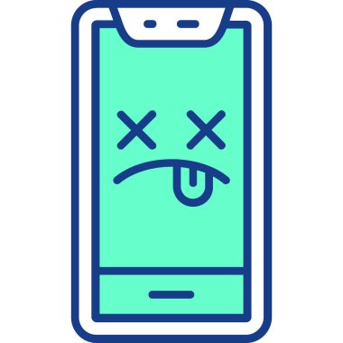 üzgün telefon simgesi, vektör biçimi