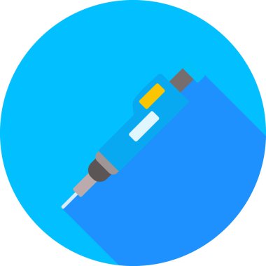 Şırınga web simgesi, basit vektör illüstrasyonu