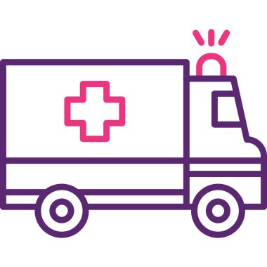 Ambulans simgesi, basit vektör çizim