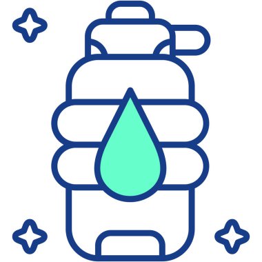 Su damlası ikonu. Web için su bırakma vektör simgesinin özet çizimi