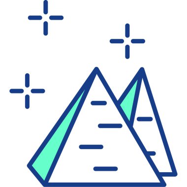 Bir dağ simgesinin vektör illüstrasyonu