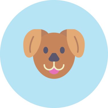 hayvan köpek düz vektör simgesi