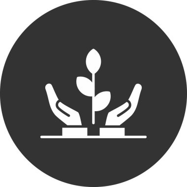 Bir bitki simgesinin vektör illüstrasyonu