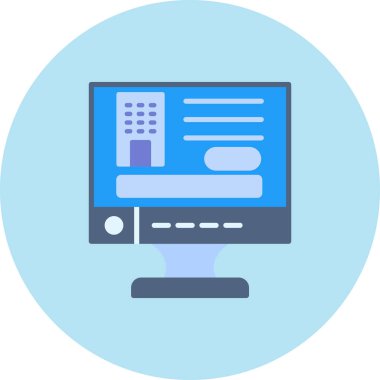 Bilgisayar. Web simgesi basit illüstrasyon