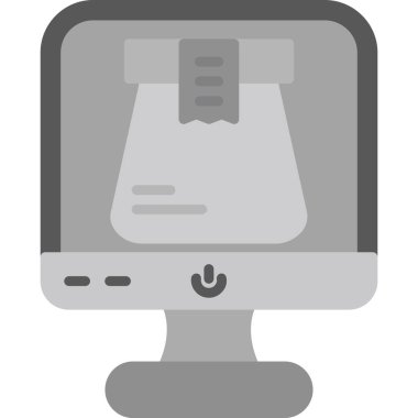 Yazıcı simgesi vektör illüstrasyonu