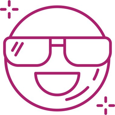 Güneş gözlüğü ikonu. Web için güneş gözlüğü vektör simgelerinin basit çizimi