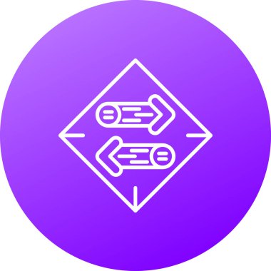 Bir pusula simgesinin vektör illüstrasyonu