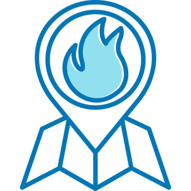 Alev simge vektör çizim