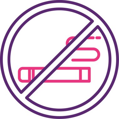 sigara içilmeyen modern simge, vektör illüstrasyonu