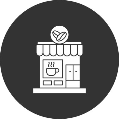 Kafe ikonu vektör illüstrasyonu