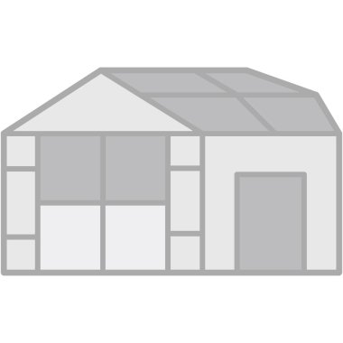 Depo ikonu. Web için depo vektör simgelerinin özet çizimi