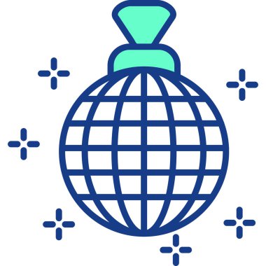 top noel süsleme simgesi dosya ana hatları biçiminde