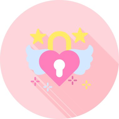 Aşk. Web simgesi basit illüstrasyon