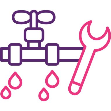 vektör illüstrasyonu, anahtar ve üçgen simgesi