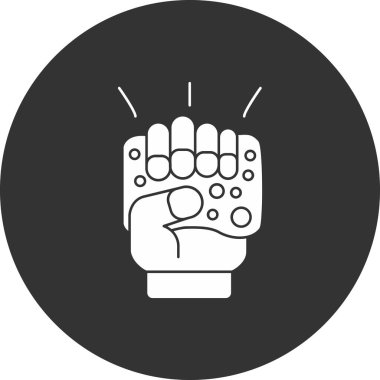 Yumruk yumruğa. Basit simge