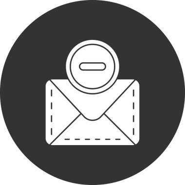 e- posta ileti simgesi. Beyaz üzerinde izole edilmiş web tasarımı için harf vektör simgesinin basit çizimi