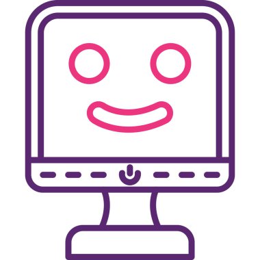 Bilgisayar. Web simgesi basit illüstrasyon