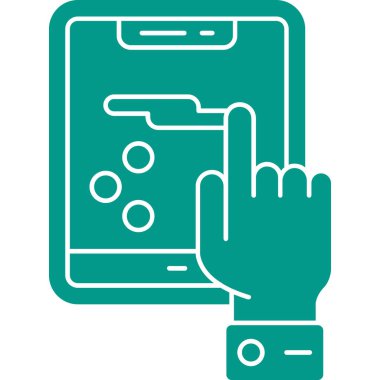 el kartı simgesi vektör illüstrasyonu